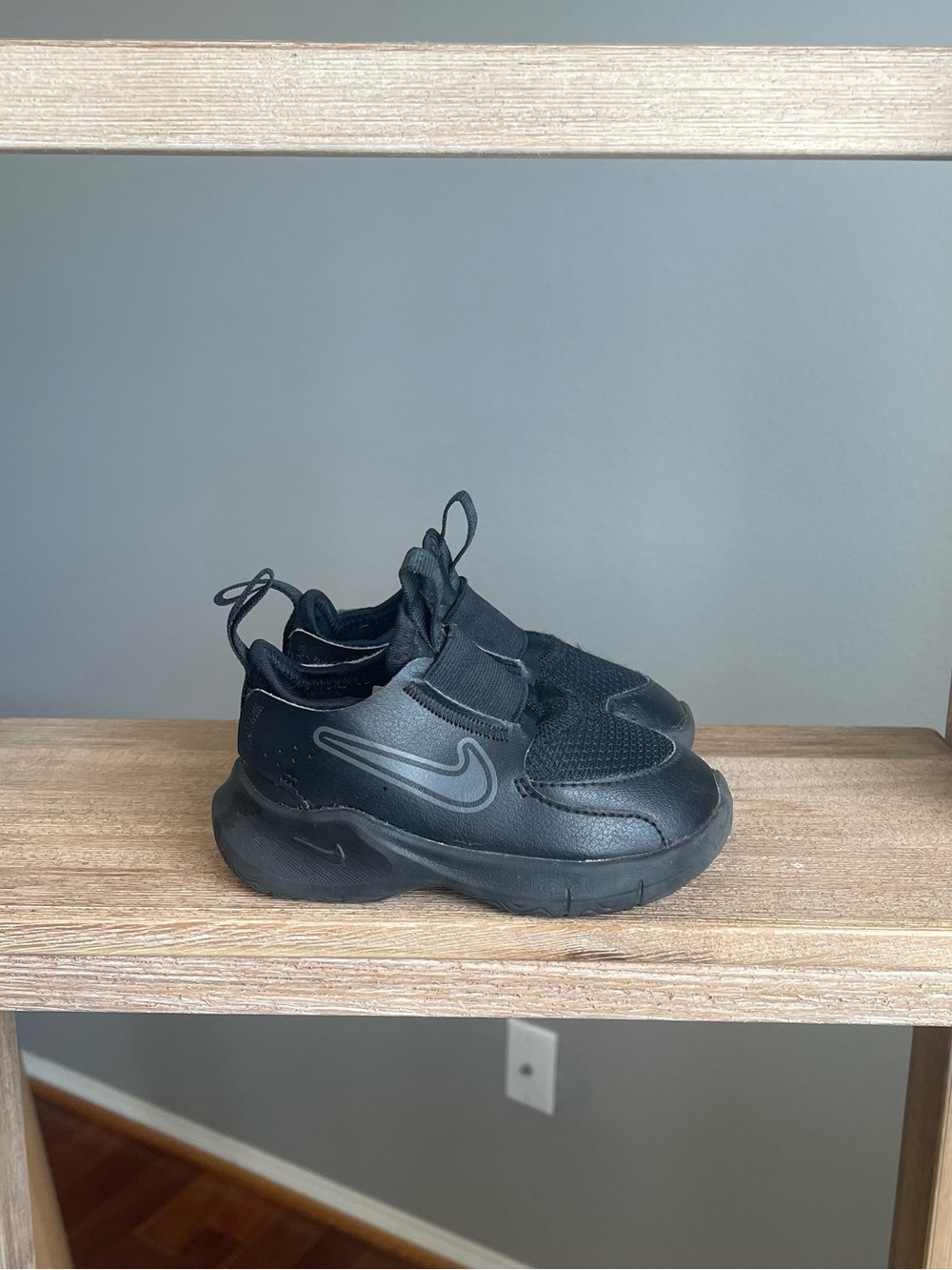Nike Flex Runner 3 Toddler Shoes – Size 6C – Black Sneakers Easy On/Off Outdoor